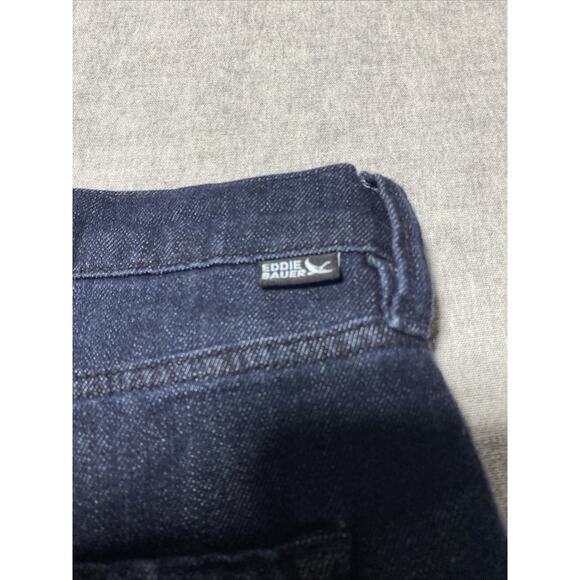 Eddie Bauer Jeans Womens 16 Tall Boyfriend Mid Rise Slim Flannel Lined 16T New - Picture 6 of 16